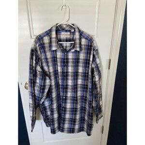 Men's Roundtree & Yorke Gold Label Long Sleeve Button Up 4XT